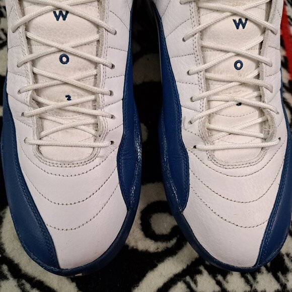 Size 13 Men Nike Air Jordan 12 Retro French Blue White Leather 2015 - Picture 12 of 14